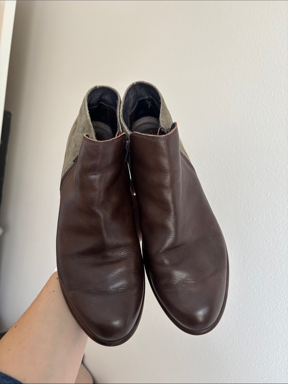 NOAT Helm Ankle Boots Brown Dark Green Womens Size EU 42 US 11-11.5 EUC - Picture 5 of 10